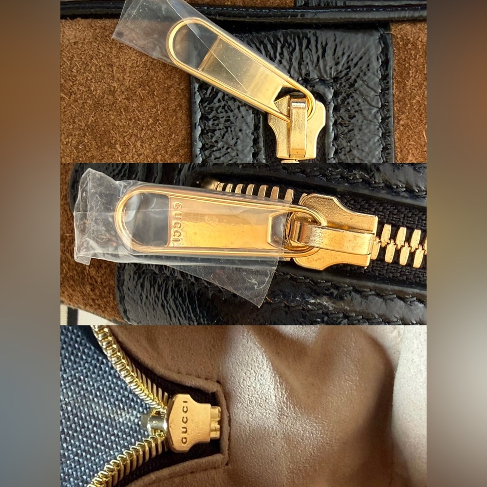 Gucci Black and Brown Belt Bag with Gold Accents - Picture 12 of 16